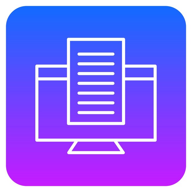 una pantalla de computadora con un fondo azul y púrpura con un cuadrado azul con un logotipo blanco
