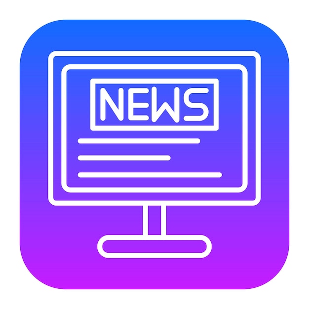 una pantalla de computadora con un fondo azul y rosa con una pantalla azul y púrpura con la palabra noticias en ella