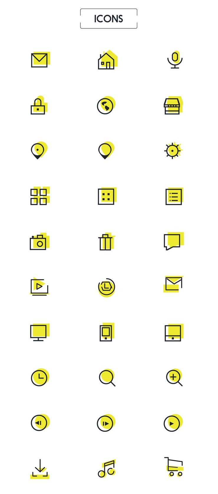 Vector una pantalla de computadora con los iconos de las aplicaciones que están conectadas entre sí