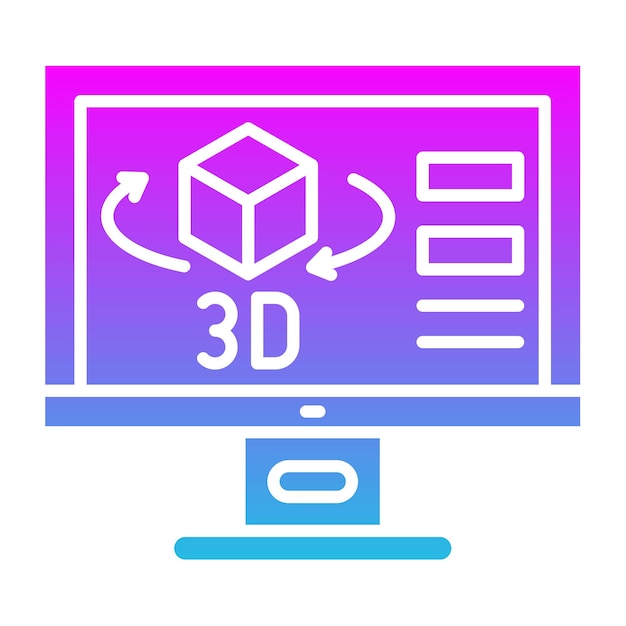 una pantalla de computadora con imágenes 3D 3D en ella