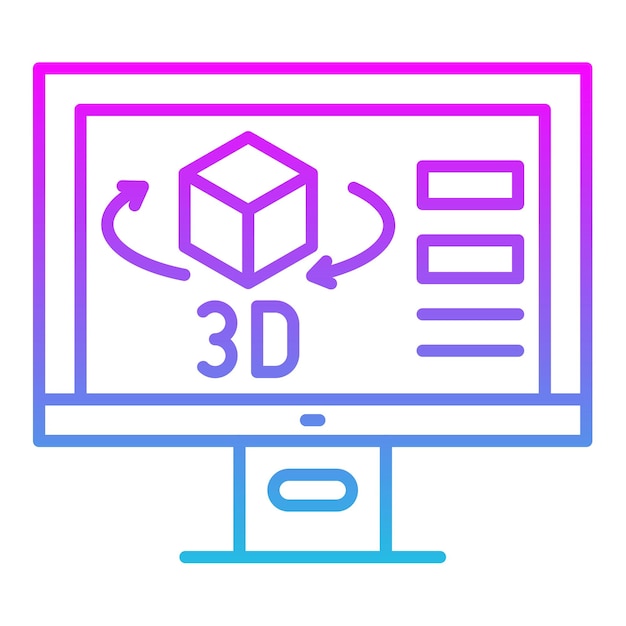 una pantalla de computadora con imágenes 3D en ella