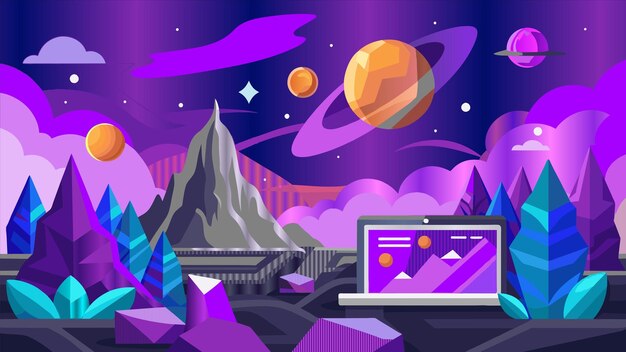 una pantalla de computadora con una montaña al fondo