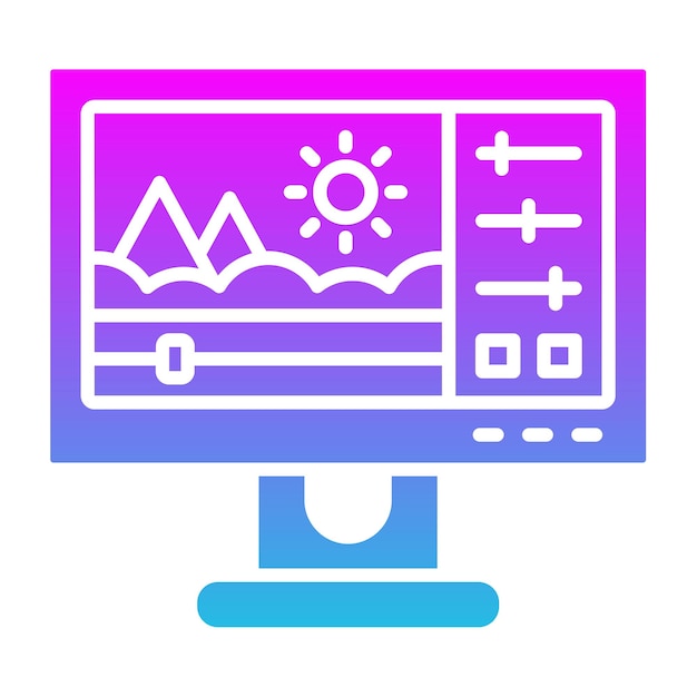 una pantalla de computadora con una montaña en ella y la palabra montaña en la pantalla