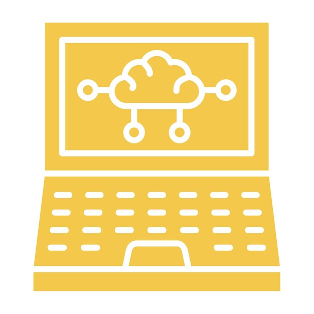 una pantalla de computadora con una nube en ella y una nube en el fondo