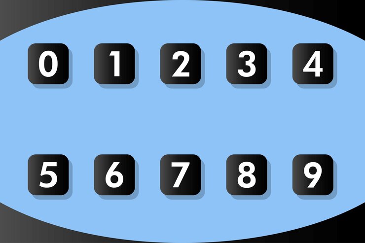 Vector una pantalla de computadora con números y números en ella