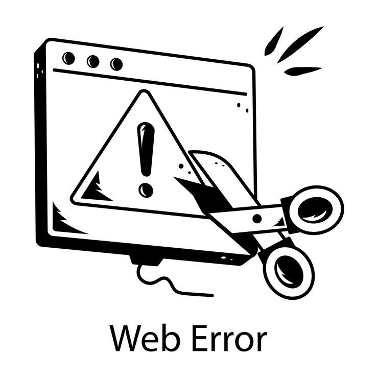 Vector una pantalla de computadora con una página web que dice web web
