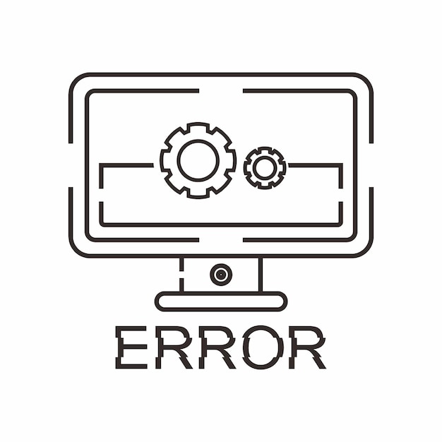 Una pantalla de computadora con la palabra error en ella