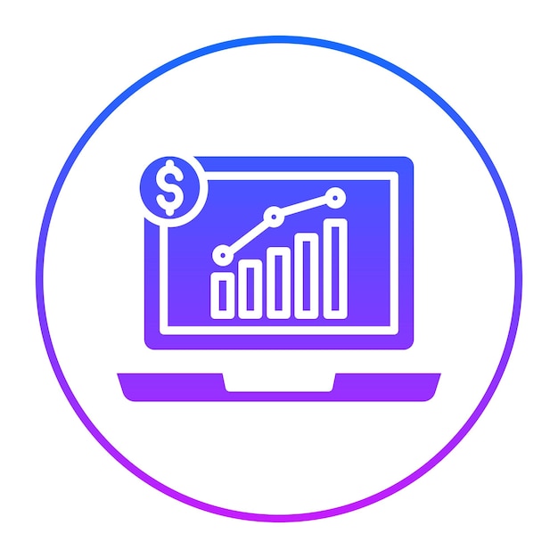 una pantalla de computadora con un signo de dólar en ella que dice " datos financieros "