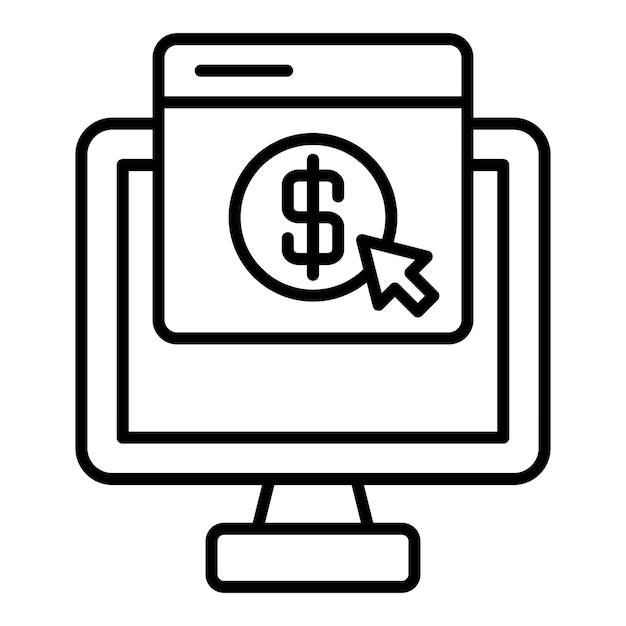 una pantalla de computadora con un signo de dólar en ella que dice dólar
