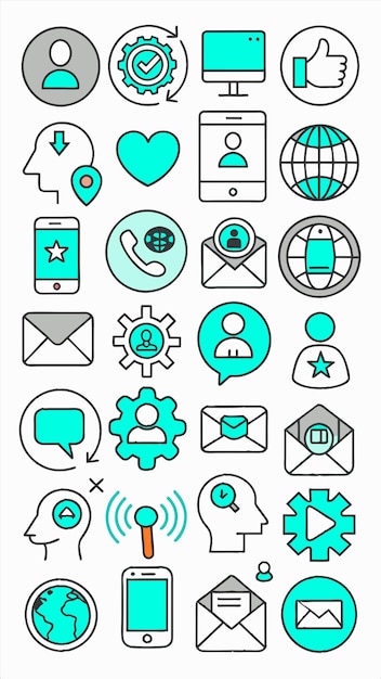 una pantalla con un icono azul y verde en ella