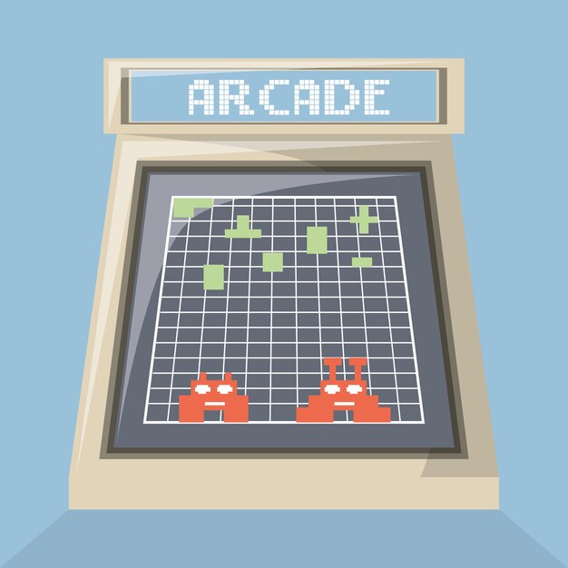 Pantalla del icono de la máquina de videojuegos arcade