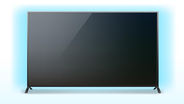 Pantalla LCD de TV en blanco moderno claro espacio vacío