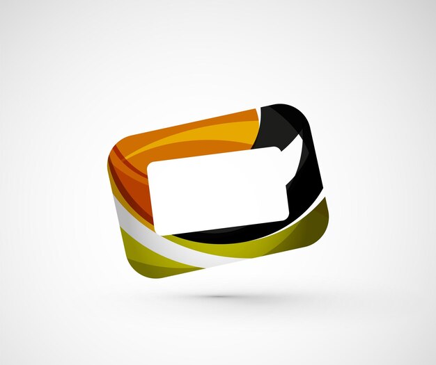 Pantalla de marco de logotipo de empresa geométrica abstracta