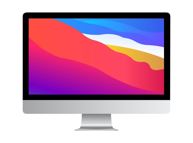 Vector pantalla del monitor de computadora