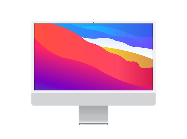 Vector pantalla del monitor de computadora