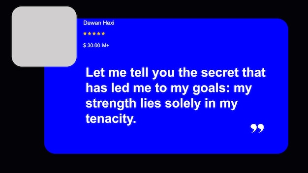 una pantalla que dice déjame decirte el secreto está escrito en ella