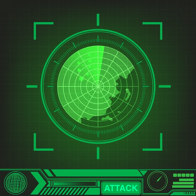 Vector pantalla de radar