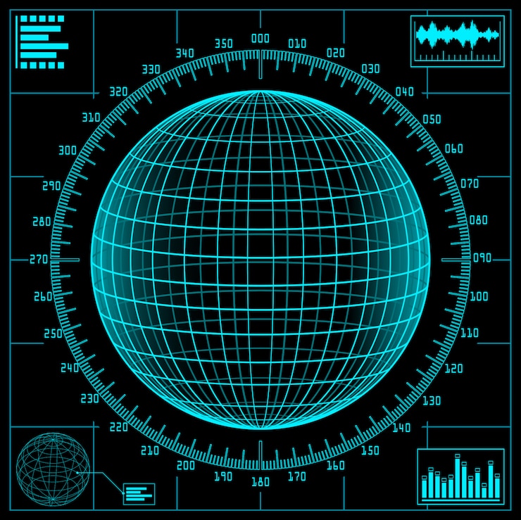 Vector pantalla de radar