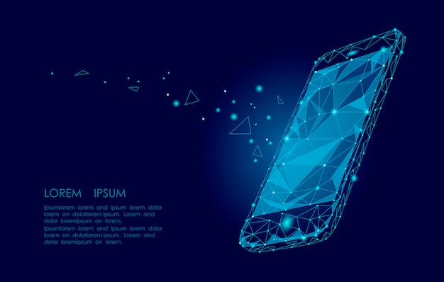 Pantalla táctil móvil de baja poli para smartphone Triangle