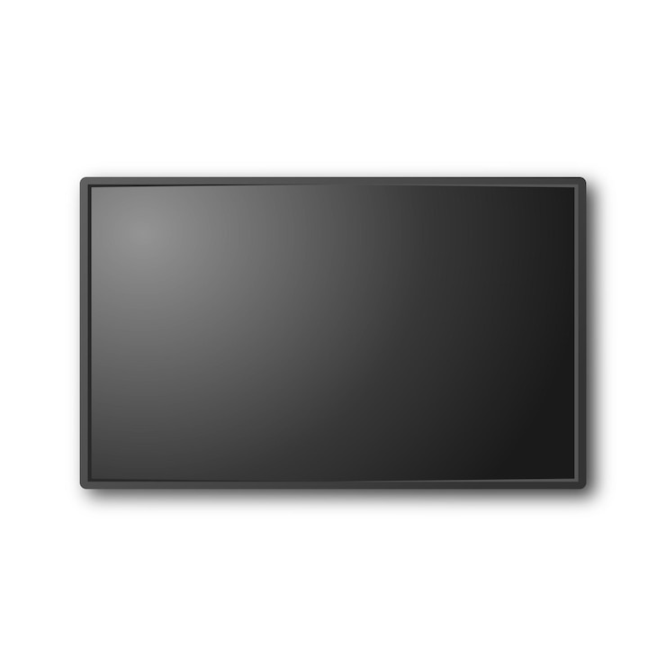 Vector pantalla de televisión moderna minimalista y realista en 3d