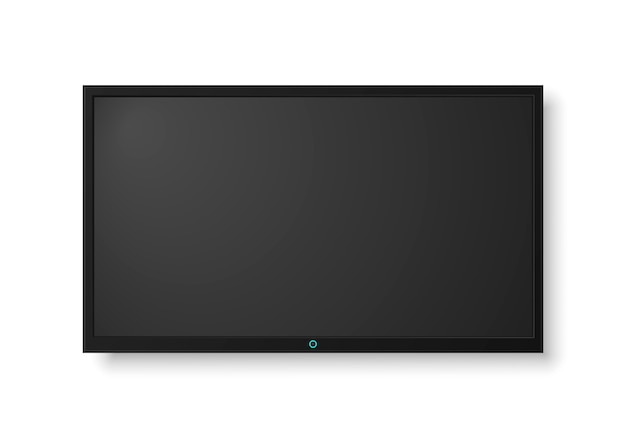 Vector pantalla de televisión moderna. pantalla de tv lcd o led.