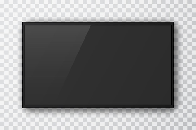 Pantalla de televisión realista. Monitor led de TV 3d.