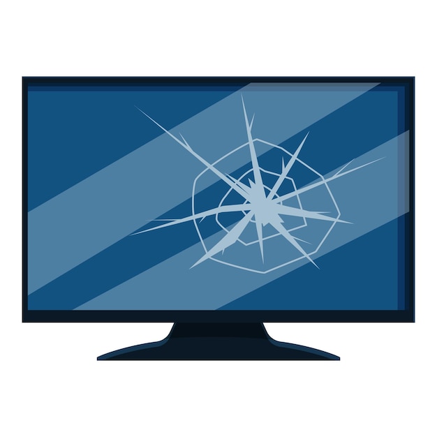 La pantalla de la televisión rota está mostrando grietas en el concepto de seguro.