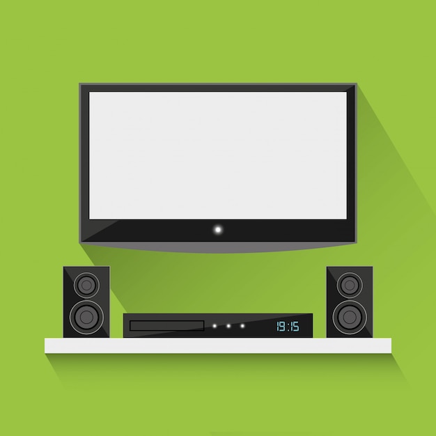 Vector pantalla de televisión