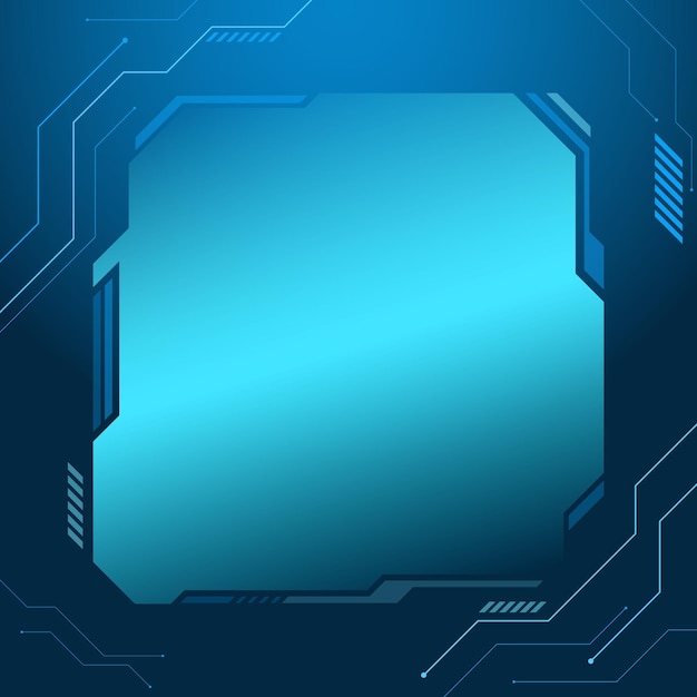 Pantalla transparente de alta tecnología con fondo azul oscuro