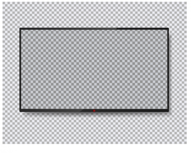 Vector pantalla de tv aislada. panel lcd.