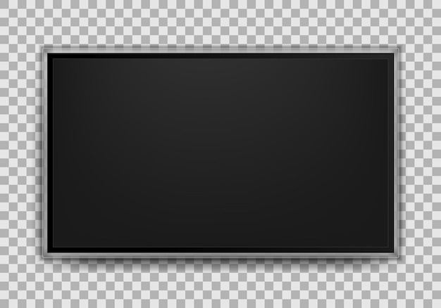 Vector pantalla de tv realista aislada sobre fondo transparente ilustración vectorial