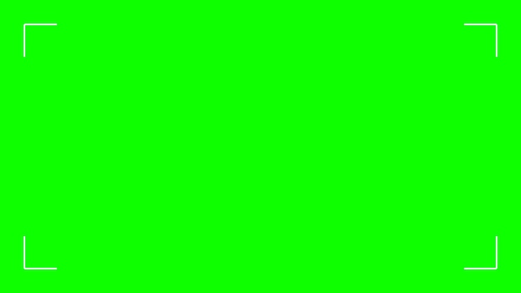 Vector pantalla verde con marcadores de seguimiento de esquinas