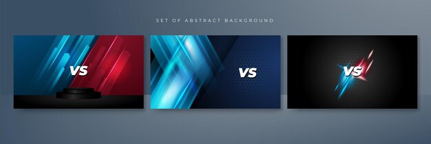 Pantalla Versus Fondos de lucha uno contra el otro rojo contra azul oscuro