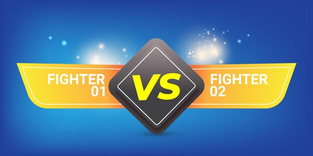 Pantalla Versus VS para plantilla de diseño de banner de batalla o comparación