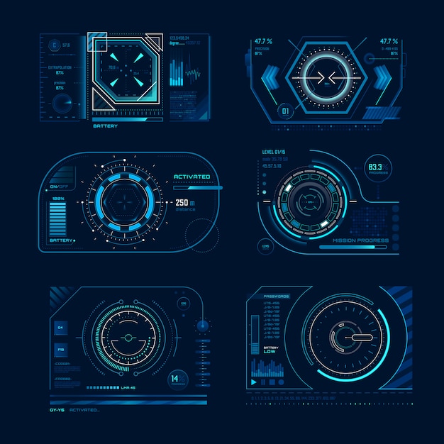 Pantalla virtual futurista