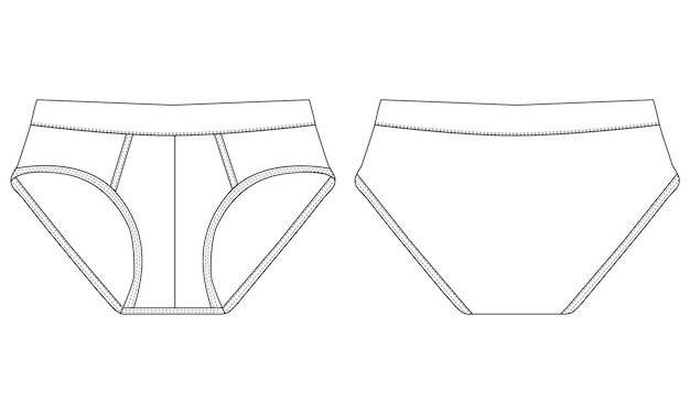 pantalones cortos de boxeo ropa interior plantilla de ilustración vectorial de la espalda y las vistas de fondo diseño vectorial ropa interior
