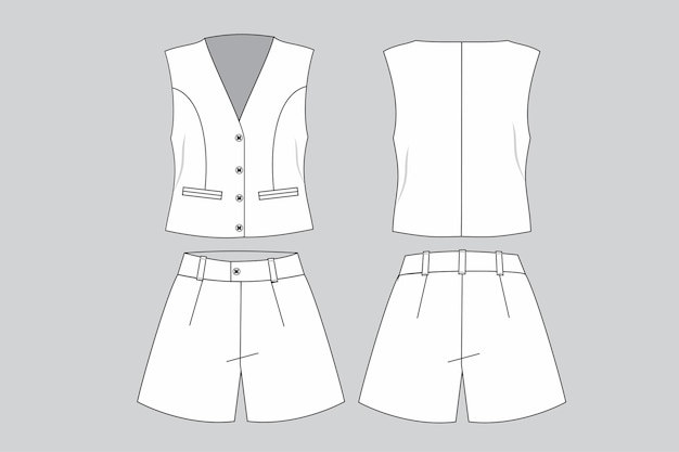 pantalones cortos y chaleco conjunto pantalones corto y chaleco juego pantalones bajos y chaleco ajustado conjunto