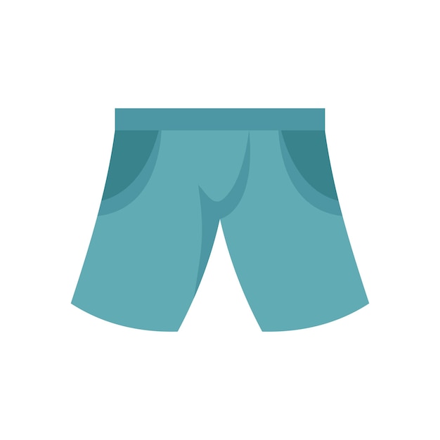 Pantalones cortos de color turquesa con bolsillos aislados sobre fondo blanco