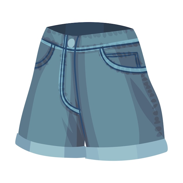 Pantalones cortos de denim con estilo vector artículo de ropa de moda