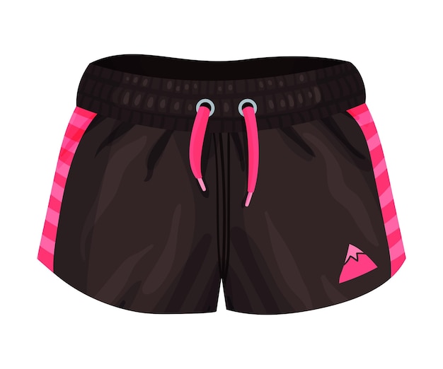 Pantalones cortos deportivos cortos elásticos masculinos aislados en una ilustración vectorial de fondo blanco