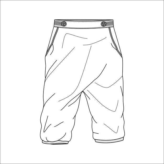 Vector pantalones cortos de la junta pantalones de maqueta