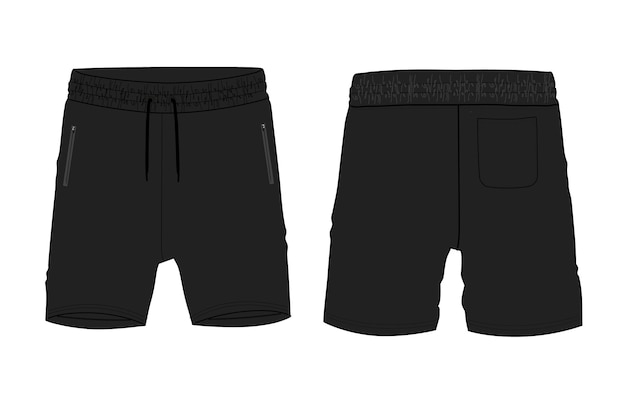 pantalones cortos que son negros con un lazo negro