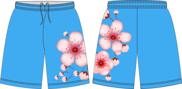 Pantalones cortos Sakura Blossom Mock up
