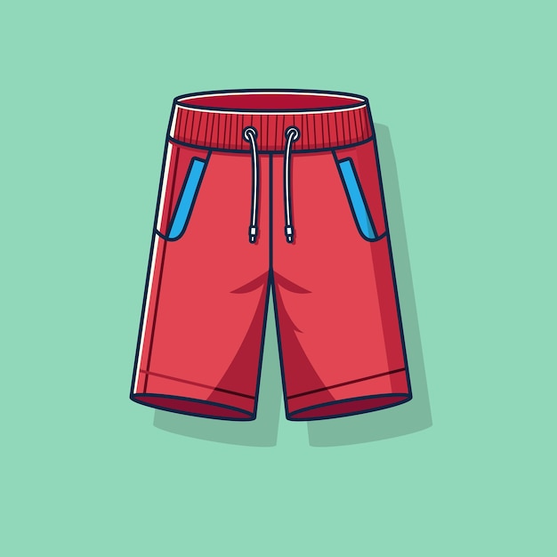 Pantalones deportivos cortos para hombres icono vectorial de dibujos animados Ilustración concepto de icono corto