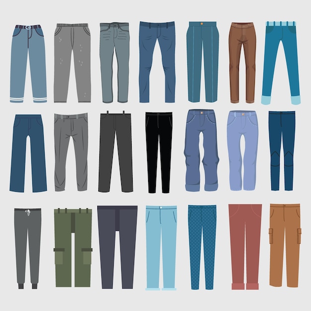 Vector pantalones de hombre