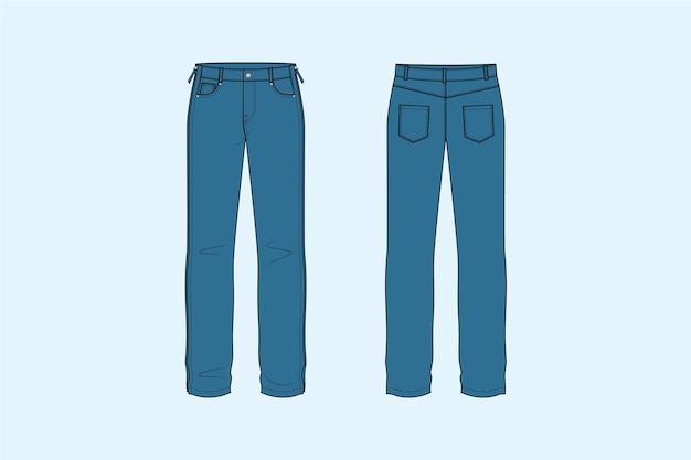 Pantalones de mezclilla con cremallera lateral