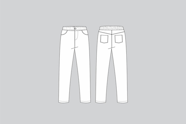 pantalones para niños pantalones vectoriales pantalones de niños ilustración técnica