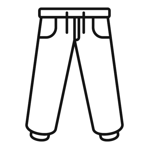 Pantalones de piernas rectas icona de la línea de arte de la moda