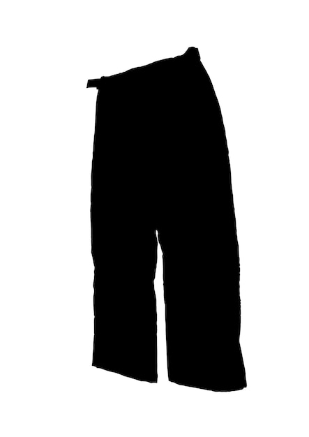 Pantalones de silueta para hombre aislados sobre fondo blanco ilustración vectorial en estilo plano