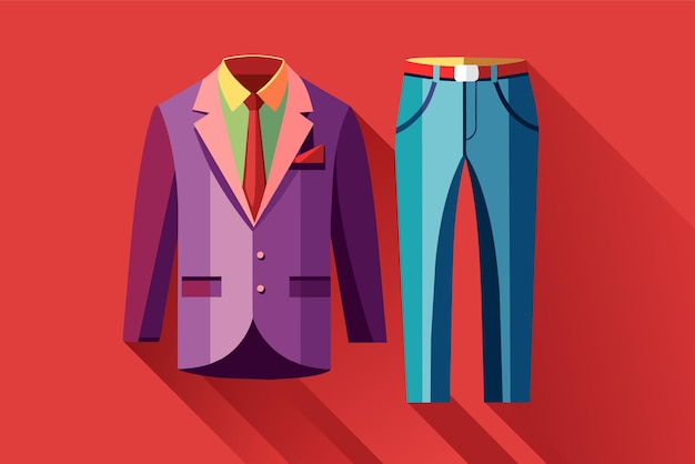 Vector pantalones y trajes elegantes